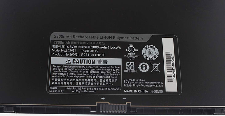 Battery for Razer RC81-0112 laptop